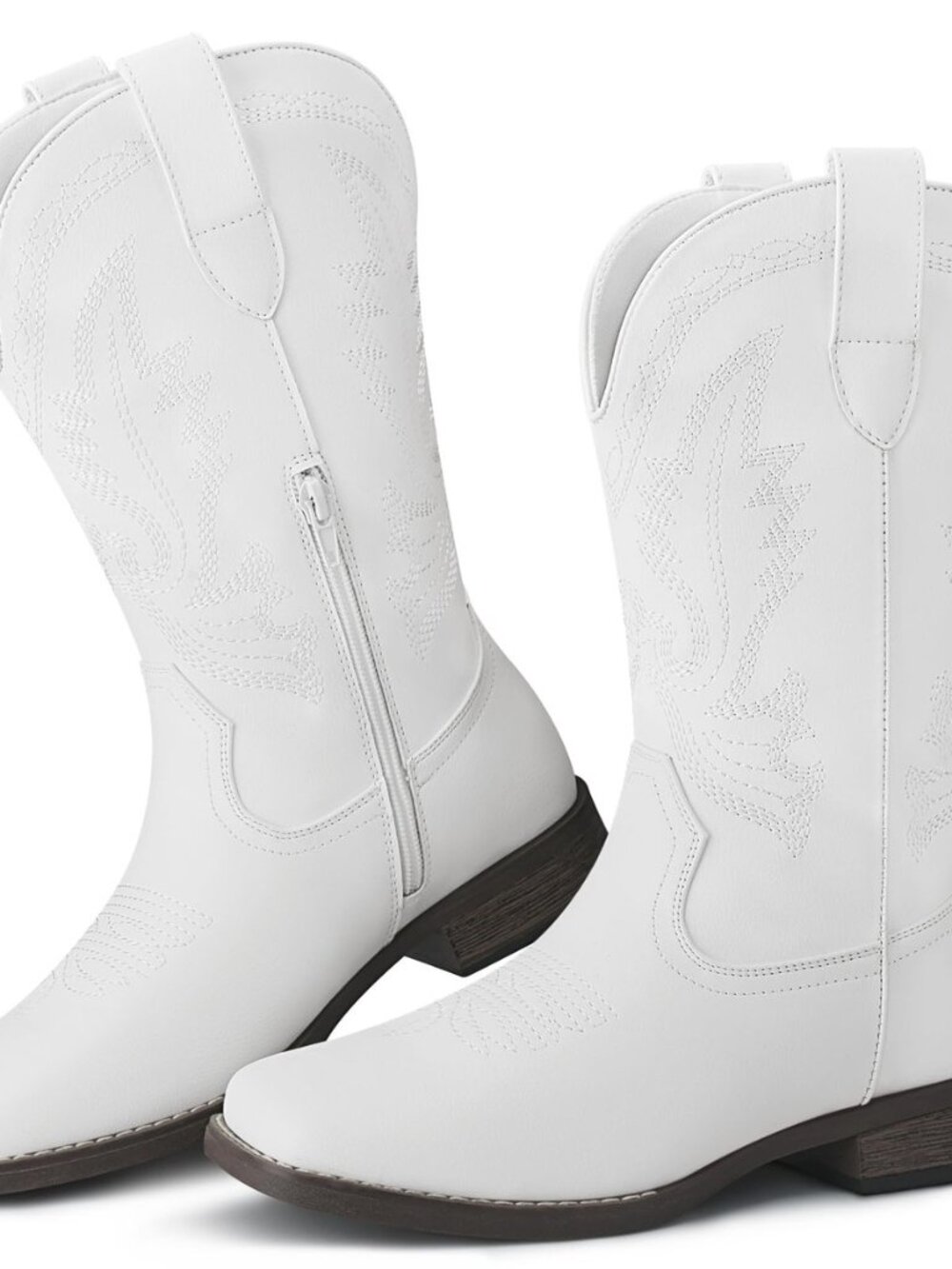 Women's Western Cowboy Boots: Square Toe Comfortable Wide Mid-Calf